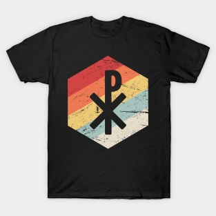 Retro Vintage Chi Ro Christian Symbol T-Shirt